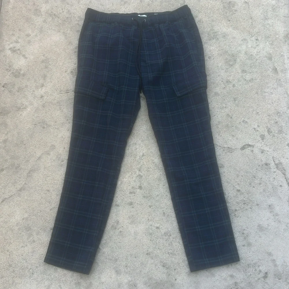 Pacsun Blue/Green Tarten Plaid Cargo Pant Men's Size L